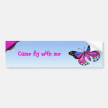 Flying Butterfly Bumper Stickers