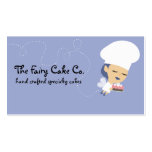 Flying cake fairy chef baking baker business cards business cards