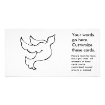 Flying dove hopeful bird fun simple drawing art photo card template