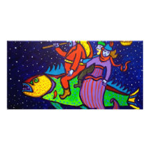 Flying Fish by Piliero Photo Greeting Card