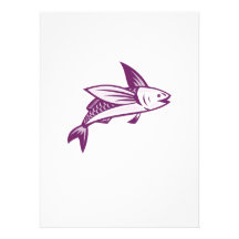 Flying Fish Retro Personalized Invitations