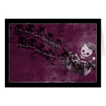 Flying Monkey Santa Greeting Cards