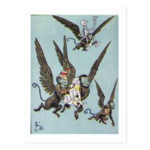 Flying Monkeys Colour Postcards