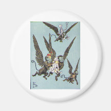 Flying Monkeys Colour Refrigerator Magnet