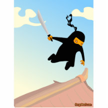 Flying Ninja Photo Cutouts