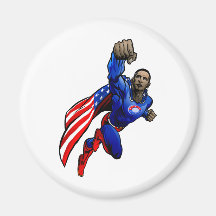 Flying Obama Fridge Magnets