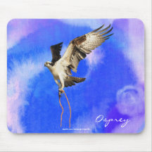 Flying Osprey (Fish Hawk) Wildlife Mousepad