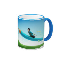 flying pencil mug