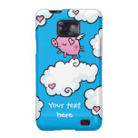 Flying pig dances on clouds samsung galaxy s covers
