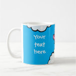 Flying pig dances on clouds customisable mug