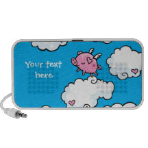 Flying pig dances on clouds speakers