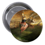 Flying Pig - Steampunk - The flying swine Pinback Buttons