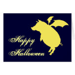 Flying piggy greeting cards