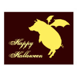 Flying piggy post card