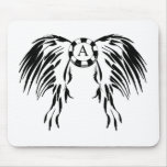 Flying poker chip with wings design mousepads