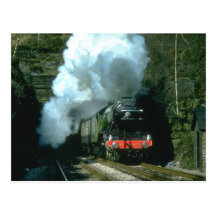 Flying Scotsman caught between tunnels at Barons W Post Cards