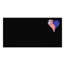 Flying Stripes Heart Photo Cards