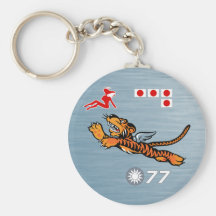Flying Tigers WWII Nose Art Key Chain