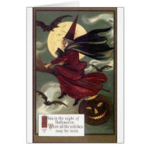 Flying Witch Greeting Cards