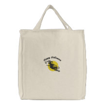 Flying Witch Halloween Tote Bag - Add Text