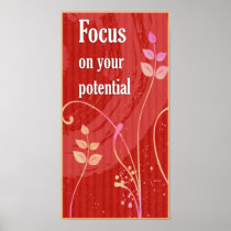 Focus-Positive Attitude Motivational Poster posters