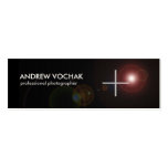 Focus -  simple blackand white Skinny  Photography Business Cards