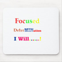 Focused Determination Rainbow Mouse Pad