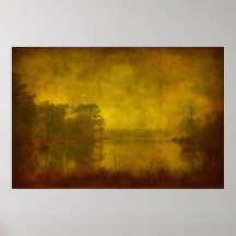 Foggy Day at the Lake Posters