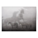 Foggy Morning Horse Greeting Card
