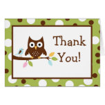 Folded Thank you Card Forest Friends Owl cards