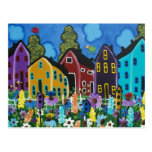 FOLK ART Busy Bee BY LORI EVERETT postcard