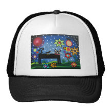 Folk Art By Lori Everett Cat With Attitude Trucker Hat