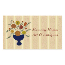 Folk Art Flower Arrangement Custom Business Cards