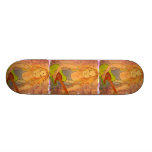 folk rock girl playin' electric collage skate board