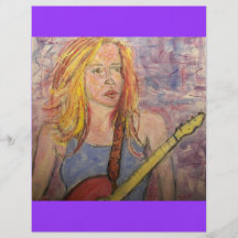 folk rock girl reflections custom flyer