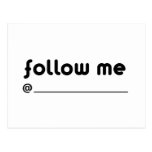 follow me @ post card