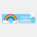 Follow the rainbow bumpersticker bumper sticker