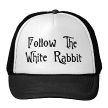 Follow The White Rabbit Mesh Hat