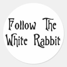 Follow The White Rabbit Sticker