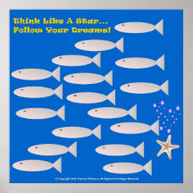 Follow Your Dreams - Blue Posters