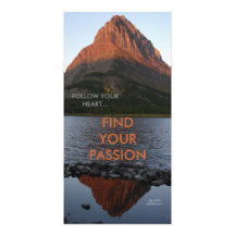 FOLLOW YOUR HEART,FIND YOUR PASSION PHOTO CARD TEMPLATE