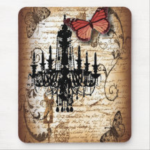 fondo vintage chandelier butterfly fashion mousepads
