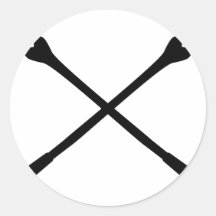 fondue spit icon round stickers