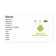Food & Code Are Often Synonymous (Android) Business Card Template