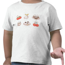 Food items displayed against white background tshirt