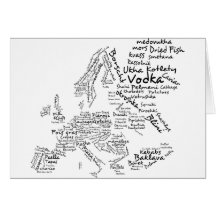 Food Map of Europe Cards