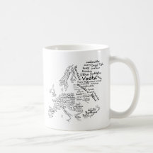 Food Map of Europe Coffee Mug