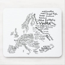 Food Map of Europe Mouse Pads