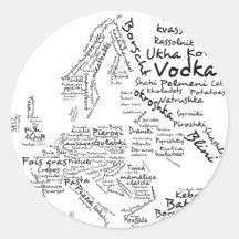 Food Map of Europe Sticker
