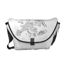 Foodie International Cuisines Europe Food Map Commuter Bags